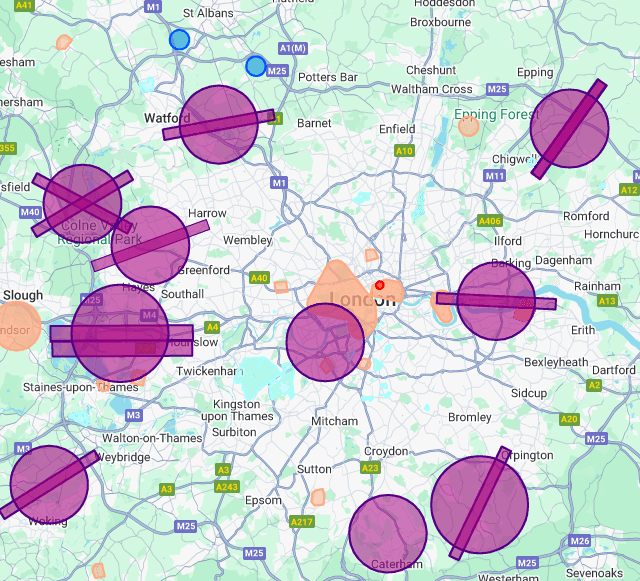 drone roof survey london map